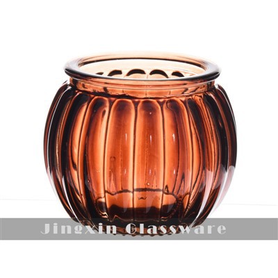 Раиран стъклен буркан за свещи