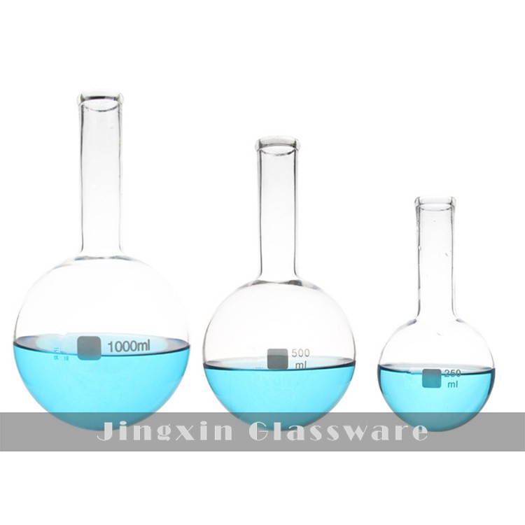 Колба с обло дъно с дълго гърло